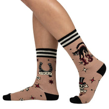 Load image into Gallery viewer, Superstitious Ink Crew Socks
