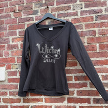 Load image into Gallery viewer, Bedazzled long sleeve v-neck
