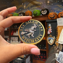 Load image into Gallery viewer, Metal Salem witch magnet
