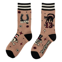 Load image into Gallery viewer, Superstitious Ink Crew Socks
