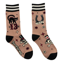 Load image into Gallery viewer, Superstitious Ink Crew Socks
