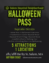 Load image into Gallery viewer, Halloween Pass - Discounted Admission to all 5 attractions in the Haunted Neighborhood
