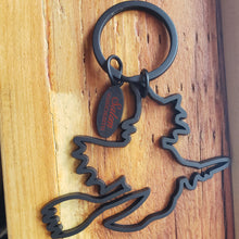Load image into Gallery viewer, Black Flying Witch Keychain
